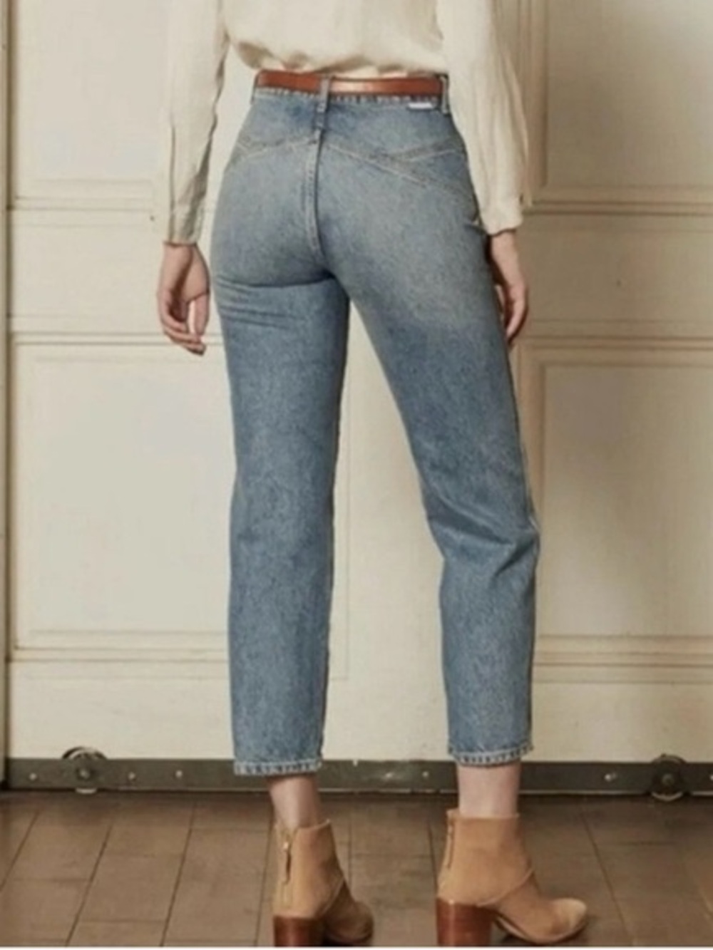 Boyish The Timmy Eco Rigid High Rise Straight Leg Jeans Blue Size 27